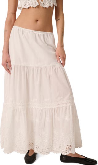 Cotton Tiered skirt – L'AUBE BLANC