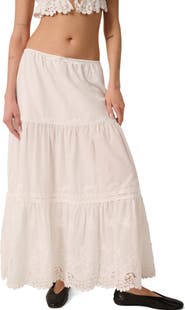 WeWoreWhat Cotton Tiered Maxi Skirt | Nordstromrack