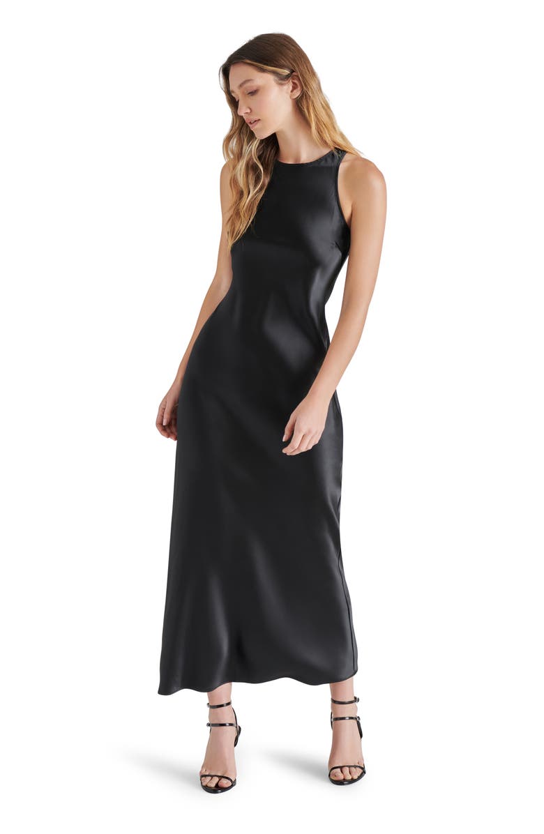 Steve Madden Diane Racerback Satin Maxi Dress, Alternate, color, 
