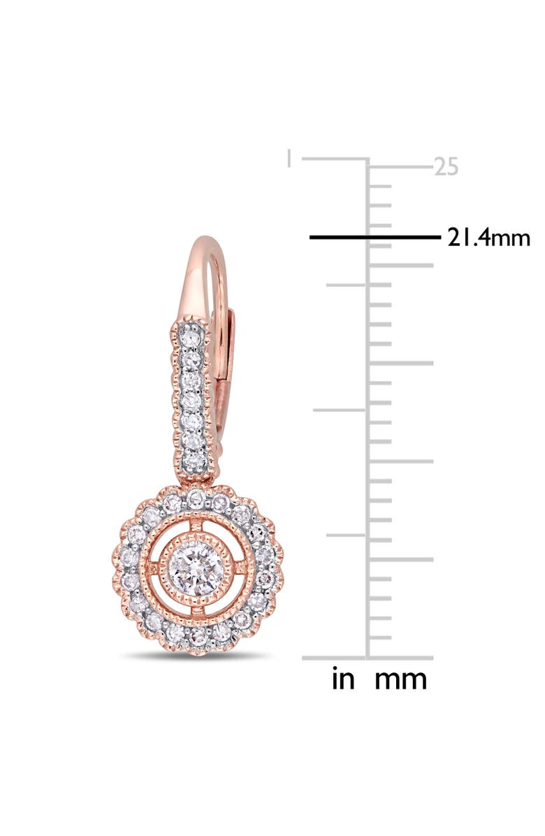 Julianna B. Diamond Vintage Halo Earring 10k Rose Gold, Alternate, color, 
