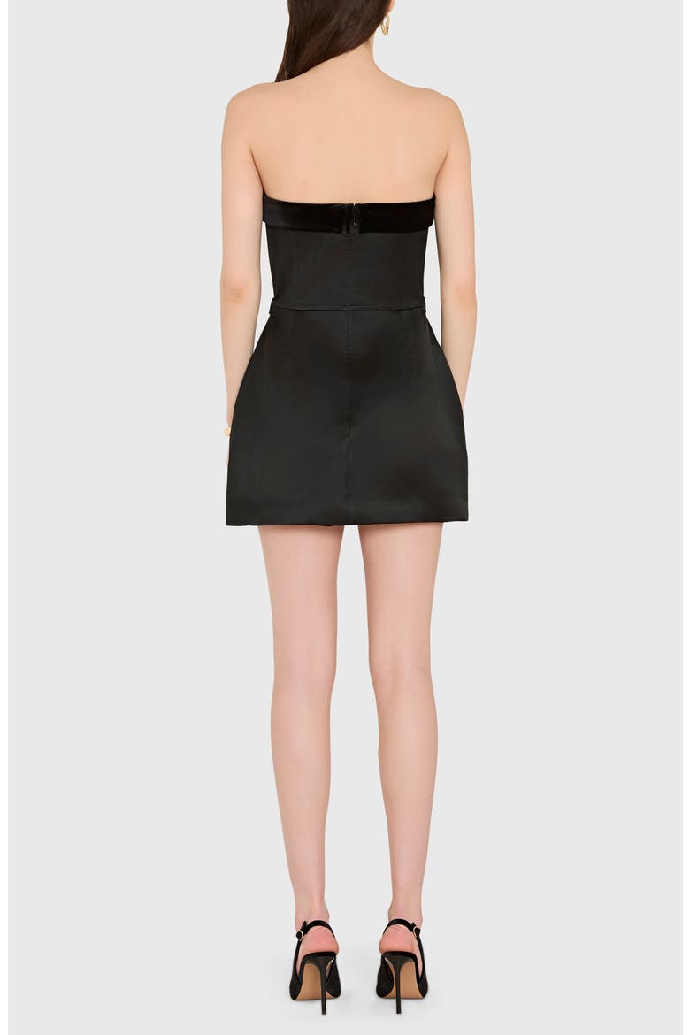 Avalee Strapless Minidress, Alternate, color, BLK