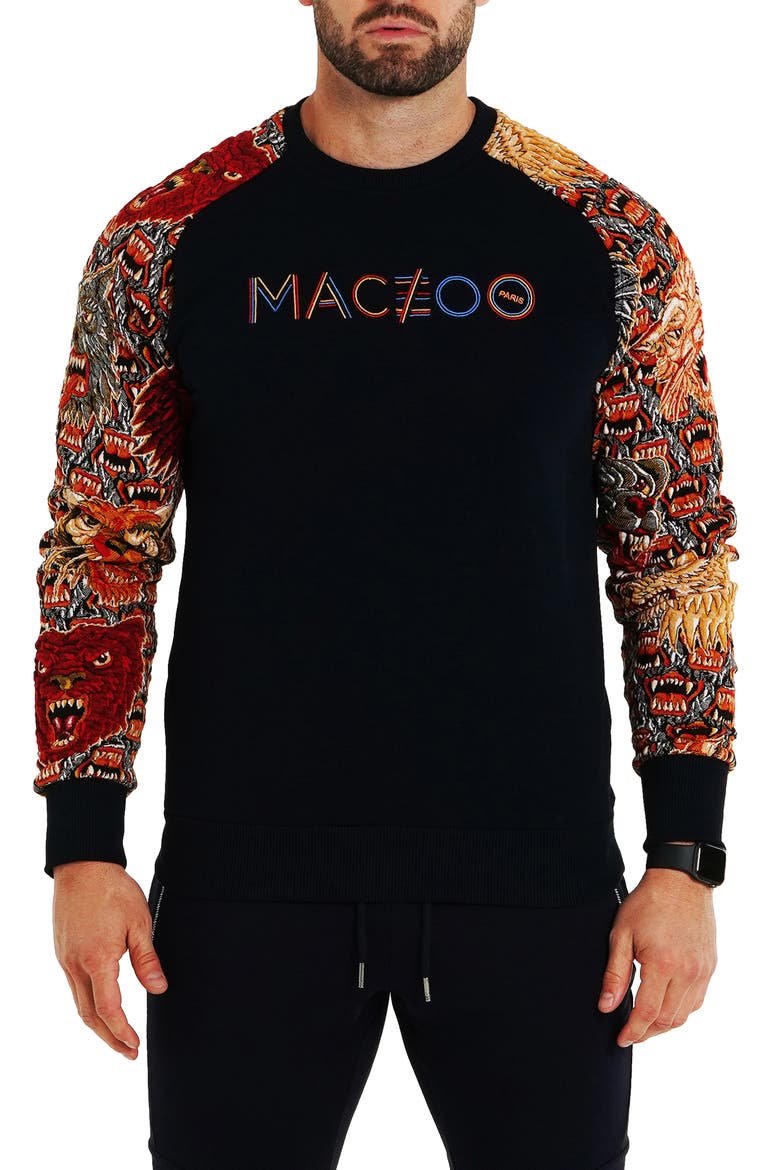 Cotton Sweater, Main, color, BLUE