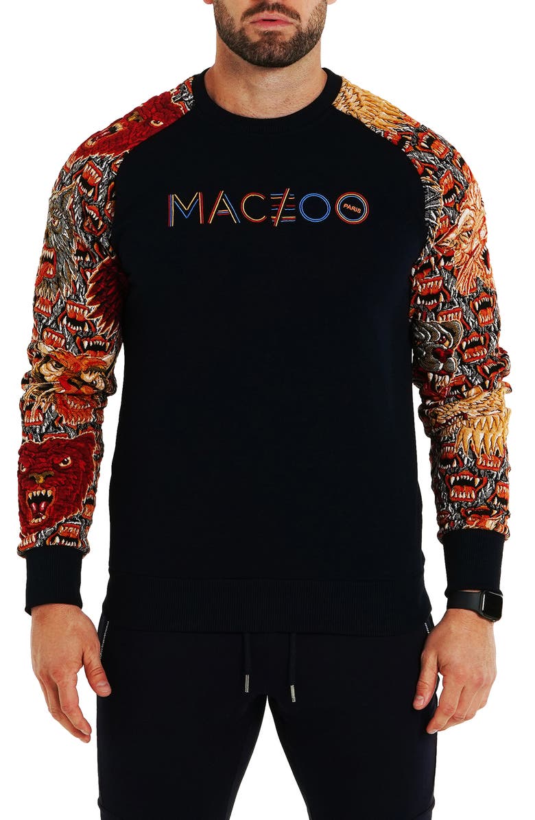 Maceoo Cotton Sweater, Main, color, Blue