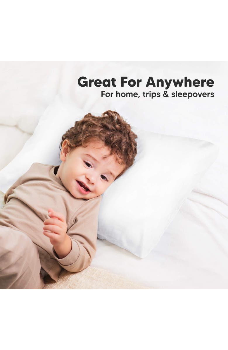 KeaBabies 2-Pack Printed Toddler Pillowcase 13X18", Alternate, color, Soft White