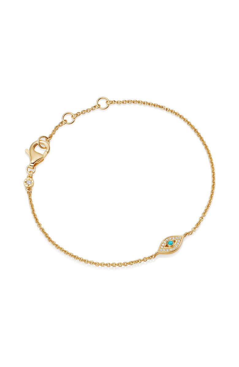 Astley Clarke Gold Biography Evil Eye Chain Bracelet, Main, color, Evil Eye