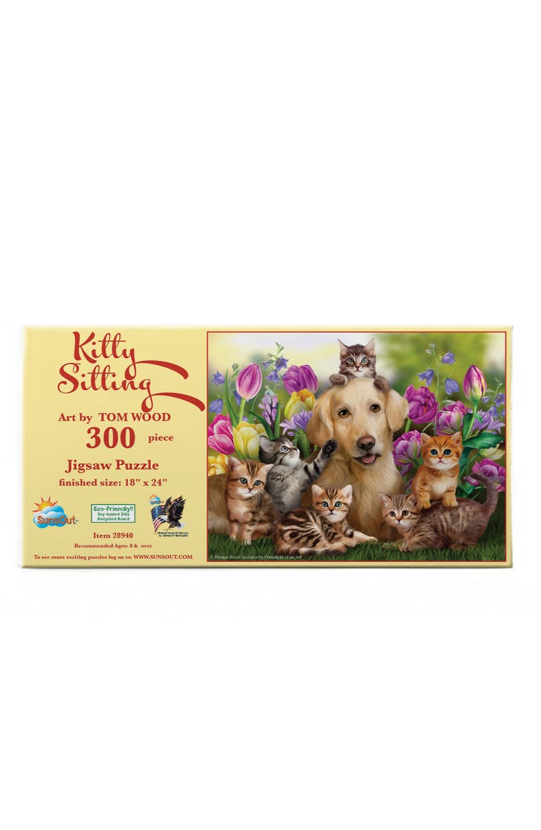 Sunsout KItty Sitting 300 piece Jigsaw Puzzle for Adults, Alternate, color, Multicolor