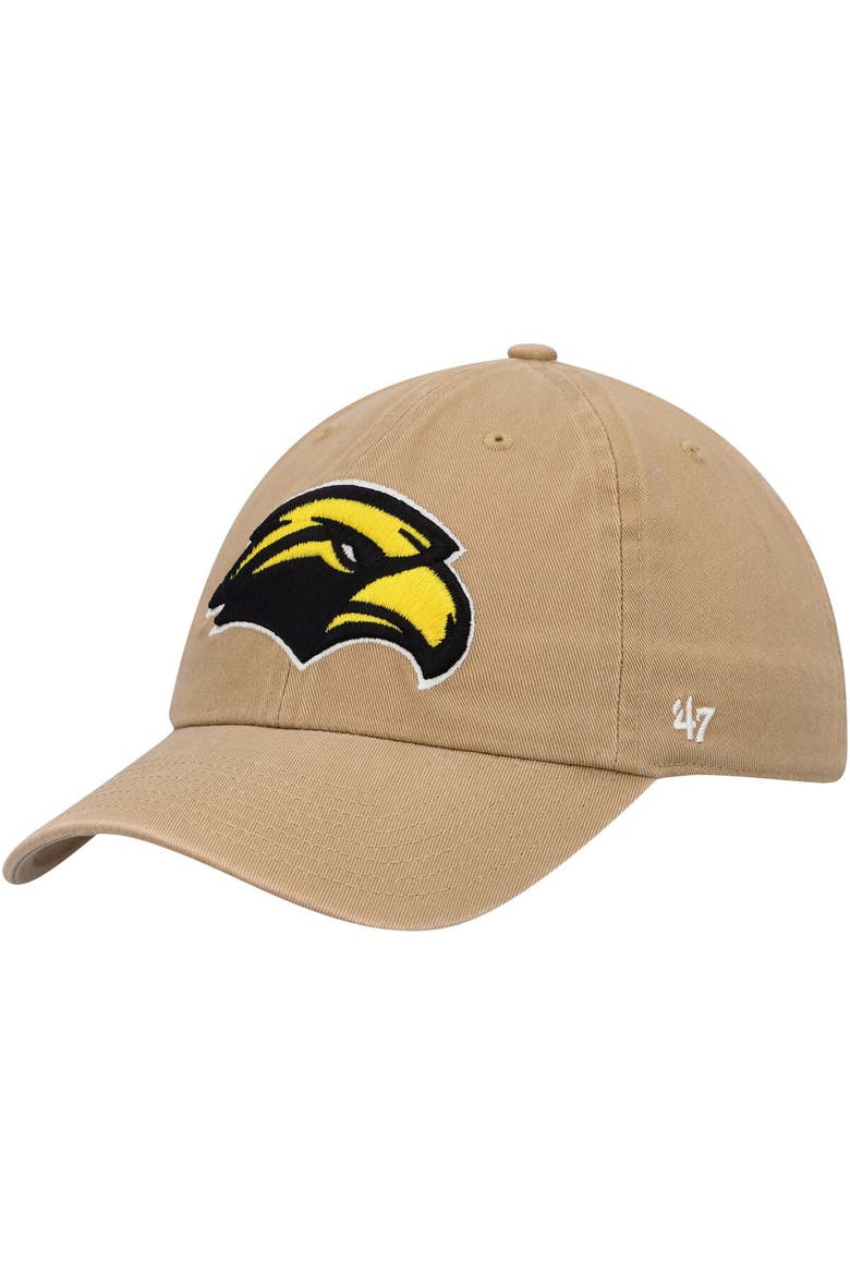 Men's '47 Khaki Southern Miss Golden Eagles Clean Up Adjustable Hat, Main, color, Khaki