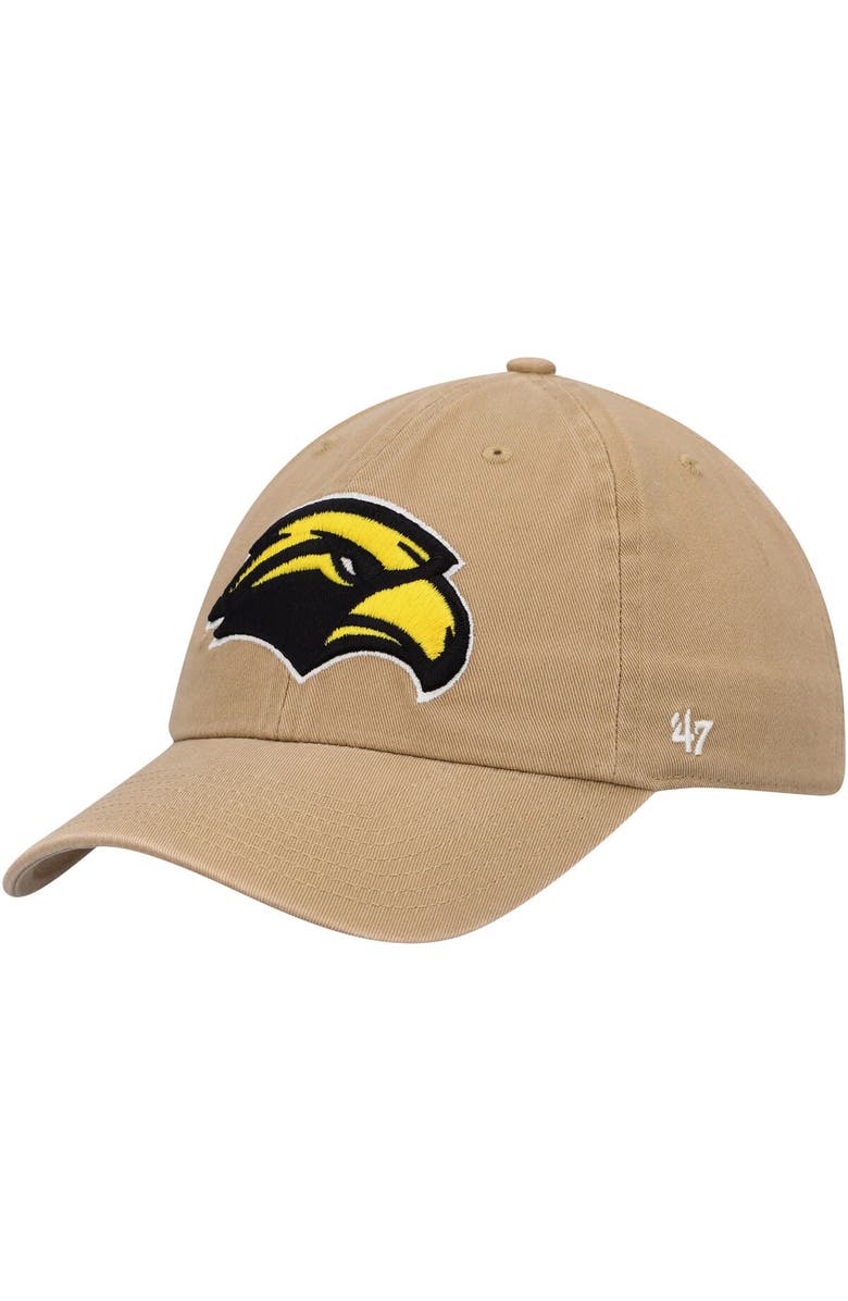 '47 Men's '47 Khaki Southern Miss Golden Eagles Clean Up Adjustable Hat, Main, color, Khaki