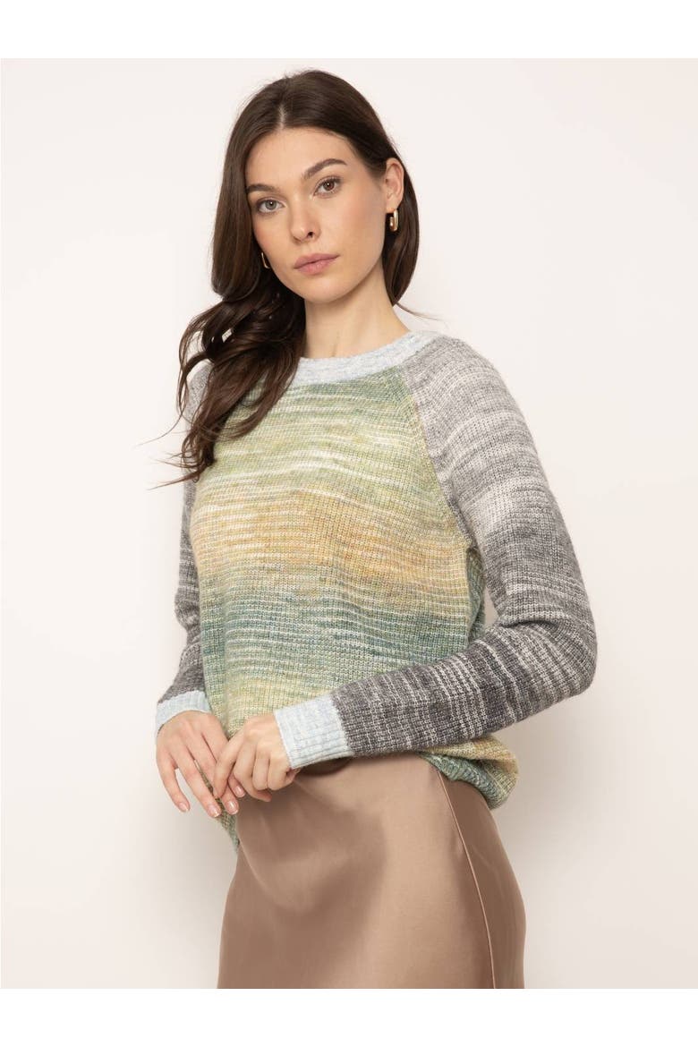 Esmerelda Lightweight Ombre Crew, Main, color, Emerald
