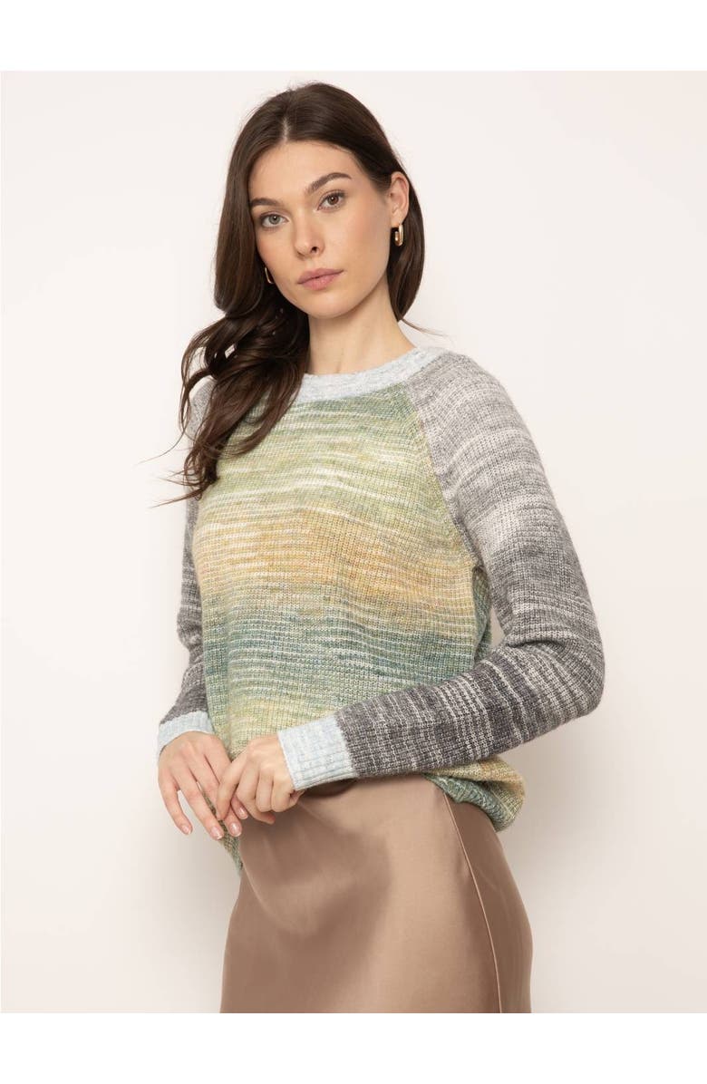 Central Park West Esmerelda Lightweight Ombre Crew, Main, color, Emerald
