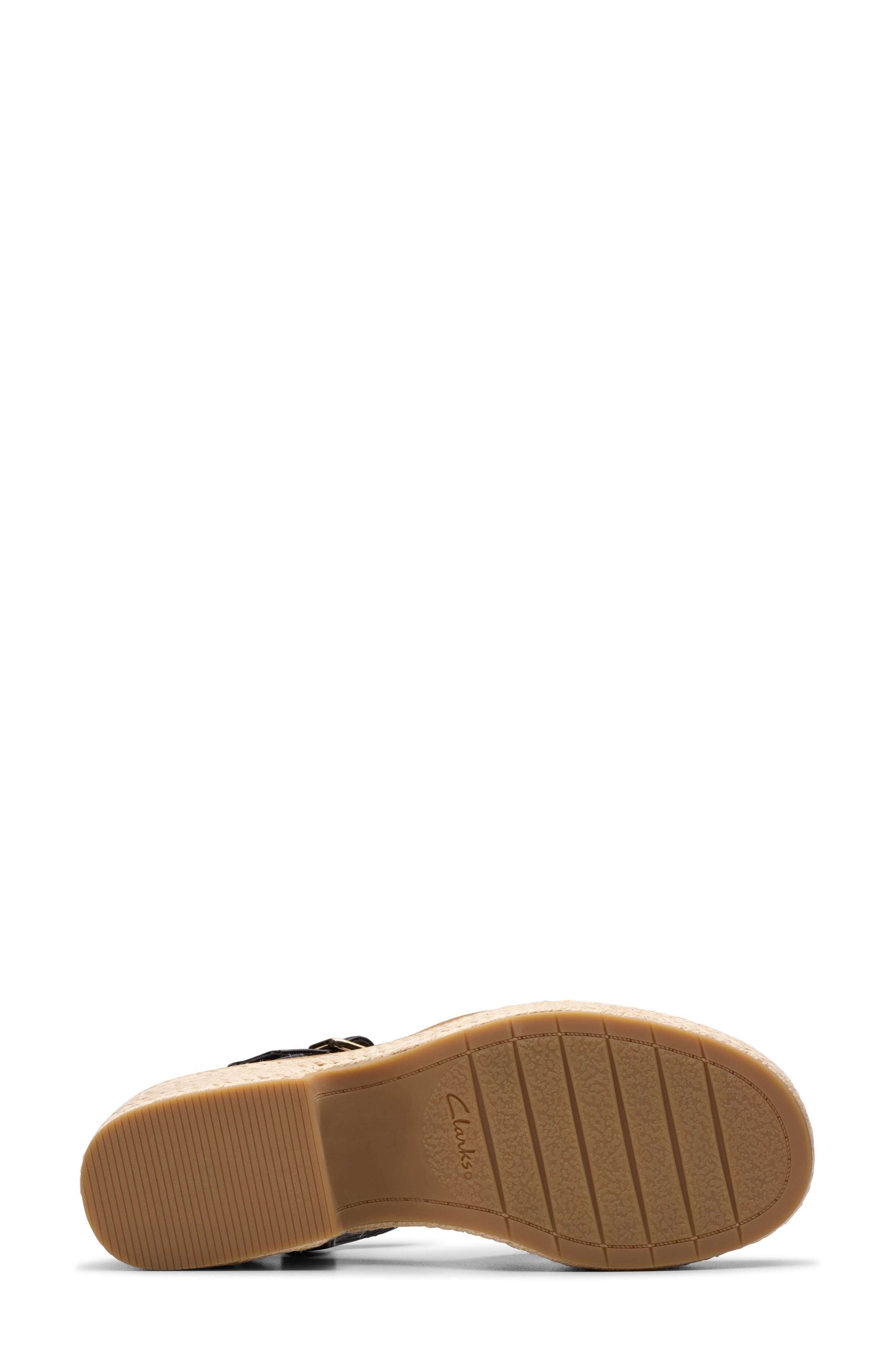 Clarks<sup>®</sup> Coledale Strap Platform Sandal, Alternate, color, Black Leather