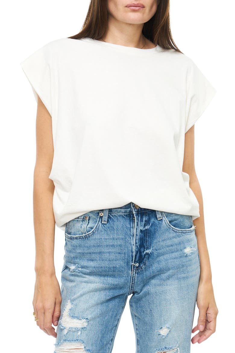 Trina Oversize Muscle Tee, Main, color, WHITE SAND