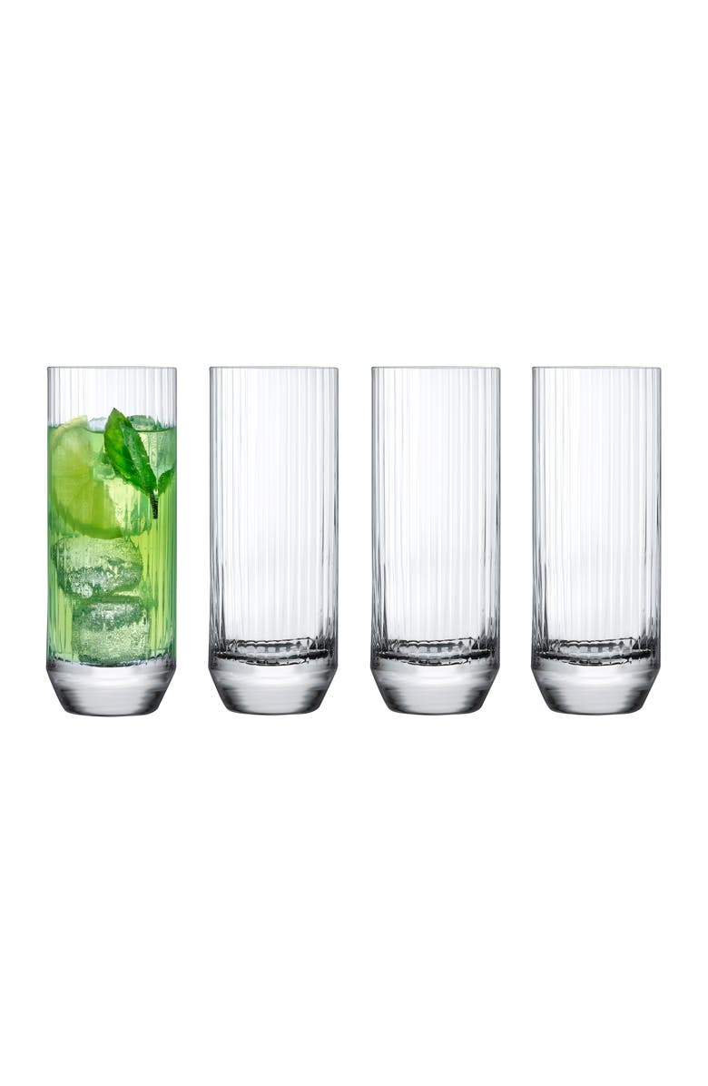 NUDE Big Top Set of 4 Highball Glasses, Alternate, color,