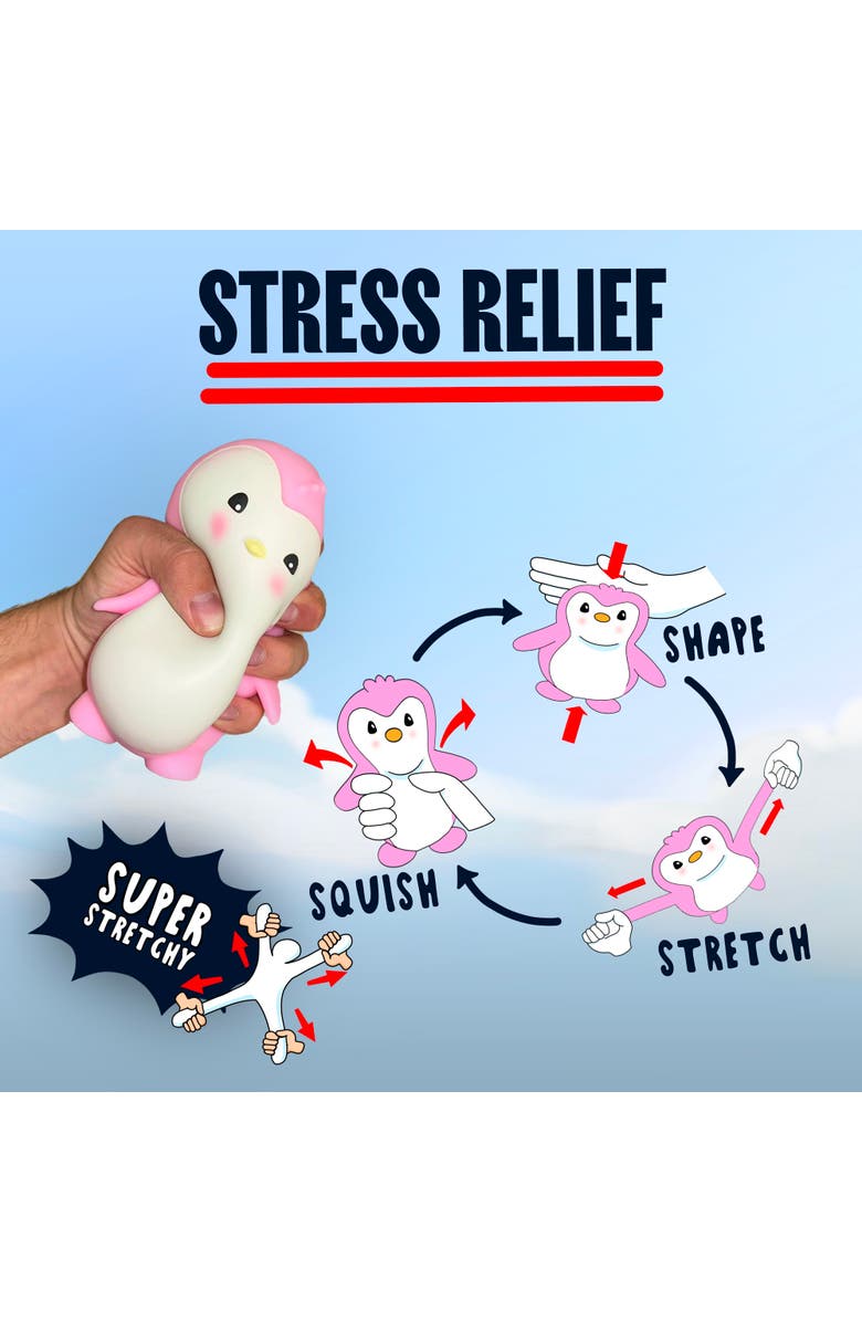 Pudgy Penguins Monkeworld Pudgy Penguin Fidget Toy Pink, Plush, Stress Relief, Alternate, color, Pink
