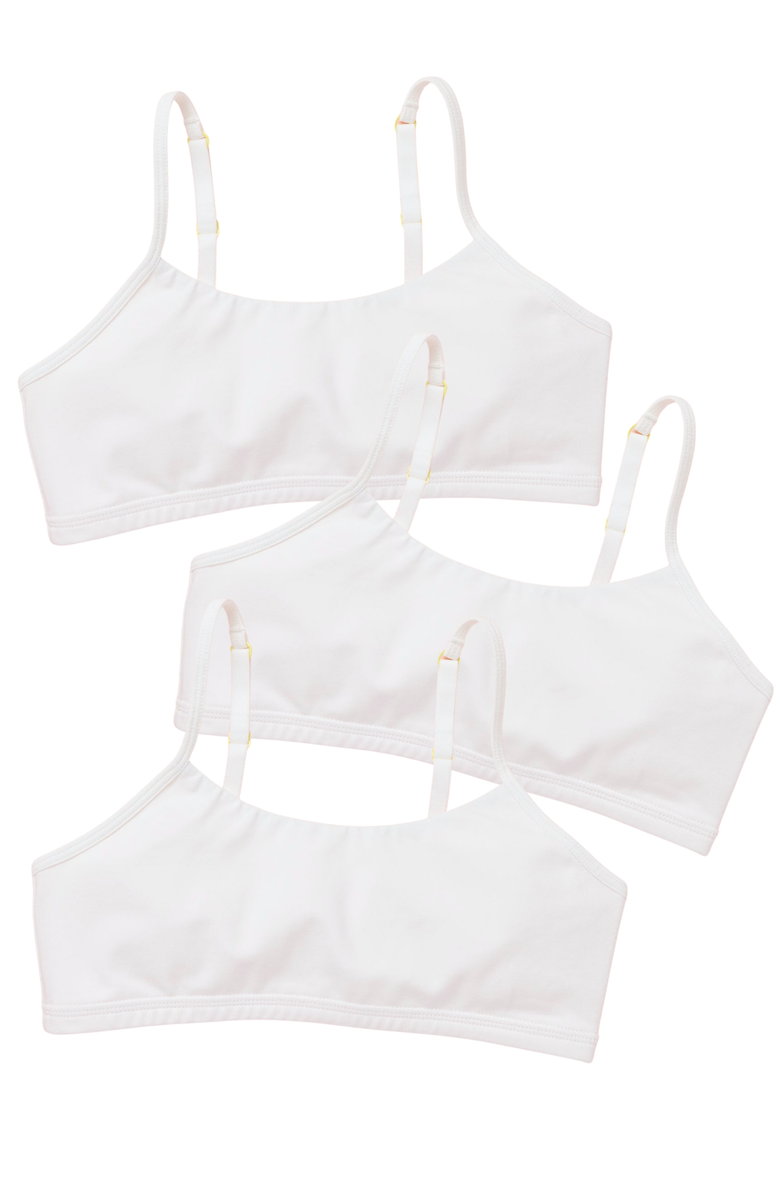 Yellowberry Ladybug Cotton Bra 3PK, Main, color, White Iceberg