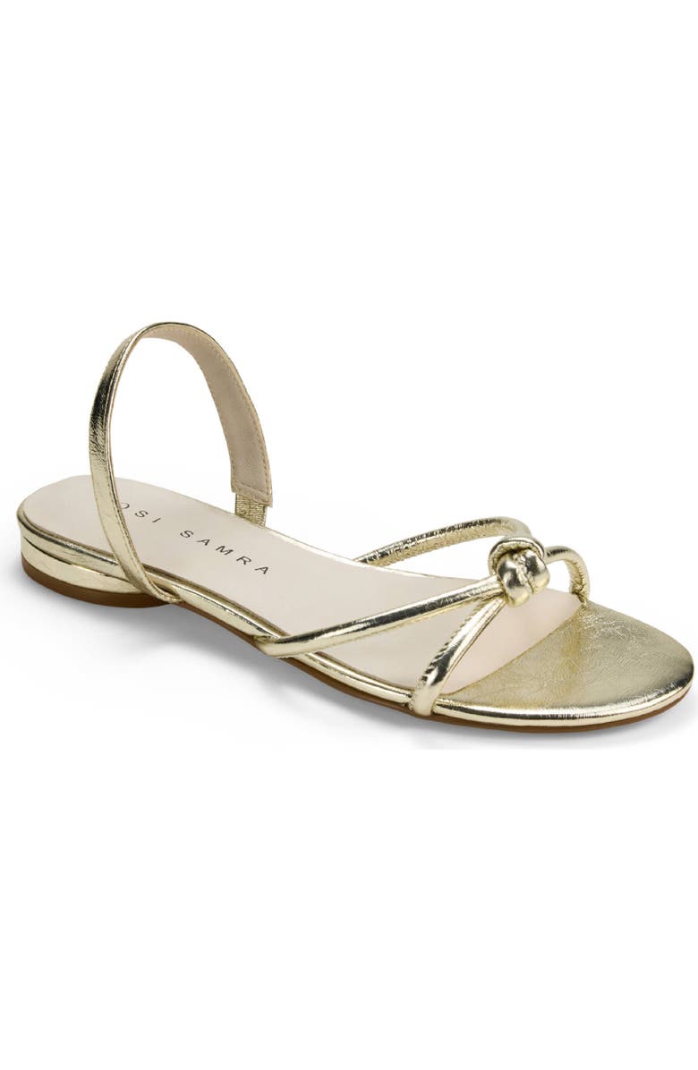 Yosi Samra Alison Knot Slingback Sandal, Main, color, Gold