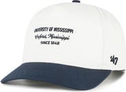 '47 Men's '47 White Ole Miss Rebels Contemporary Basics Two-Tone Hitch Adjustable Hat