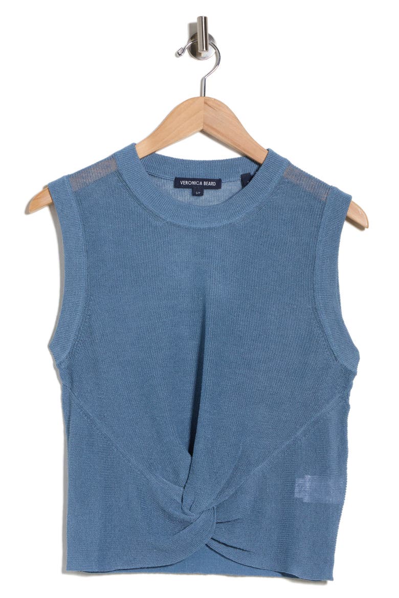 Kellen Linen Blend Sweater Tank, Alternate, color, LAKE MIST