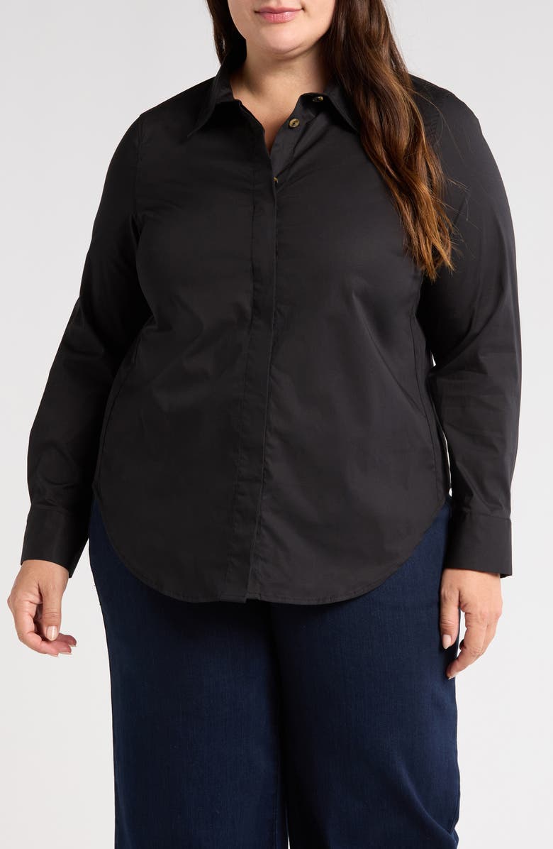 Universal Standard Elbe Classic Fit Button-Up Shirt, Main, color, 