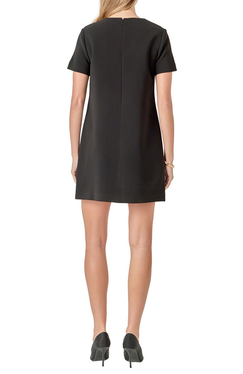 English Factory Golden Button Shift Minidress, Alternate, color, 