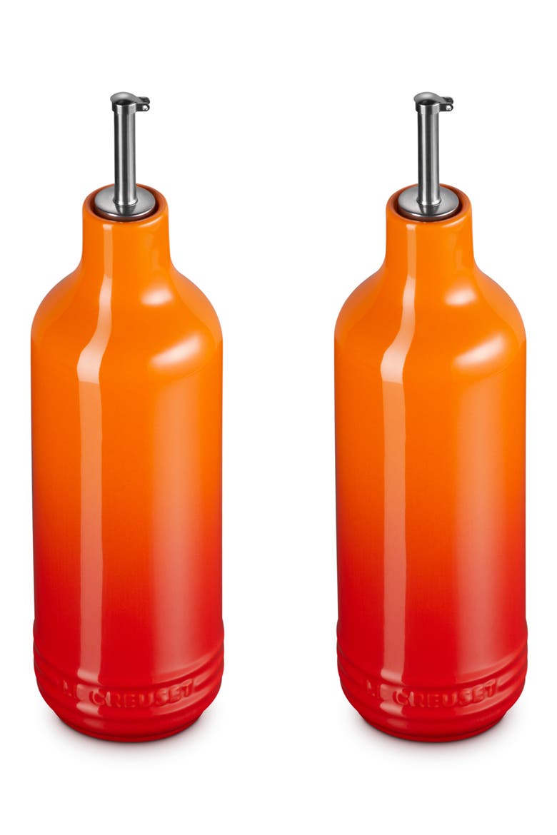 Set of 2 Stoneware Cruets, Main, color, FLAME