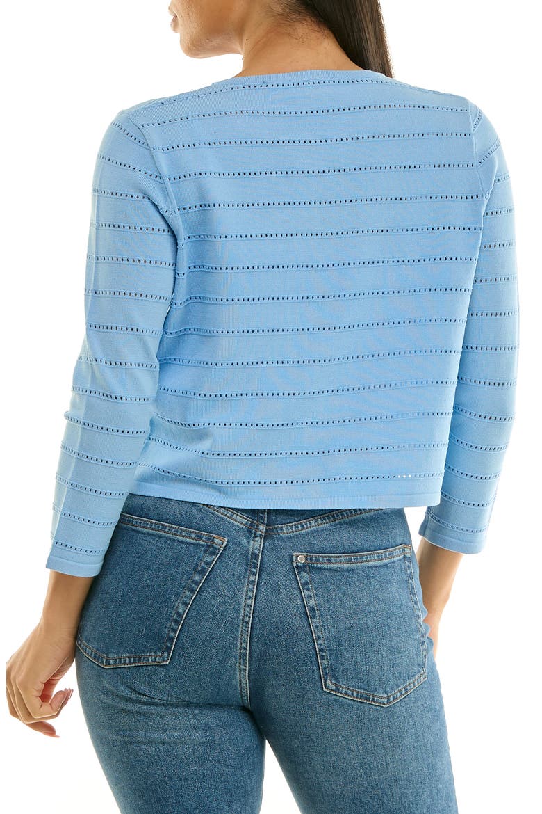 Pointelle Stitch Bolero, Alternate, color, RAINWATER