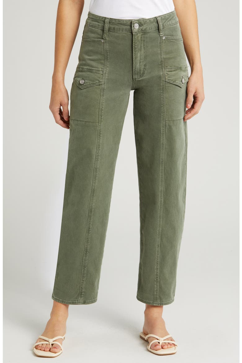Alexis High Waist Tapered Cargo Jeans, Main, color, VINTAGE IVY GREEN