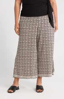 MAX STUDIO Print Crop Wide Leg Pants