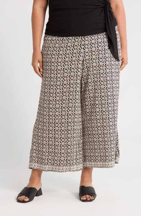 MAX STUDIO Print Crop Wide Leg Pants