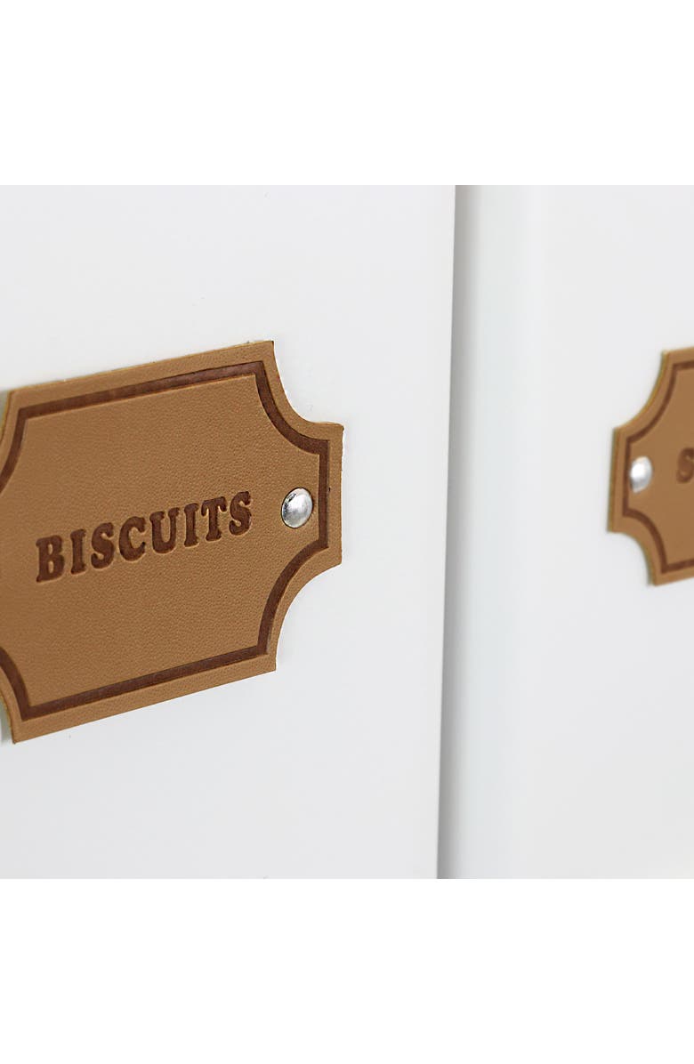 Megachef Kitchen Food Storage and Organization 5 Piece Canister Set, Alternate, color, White