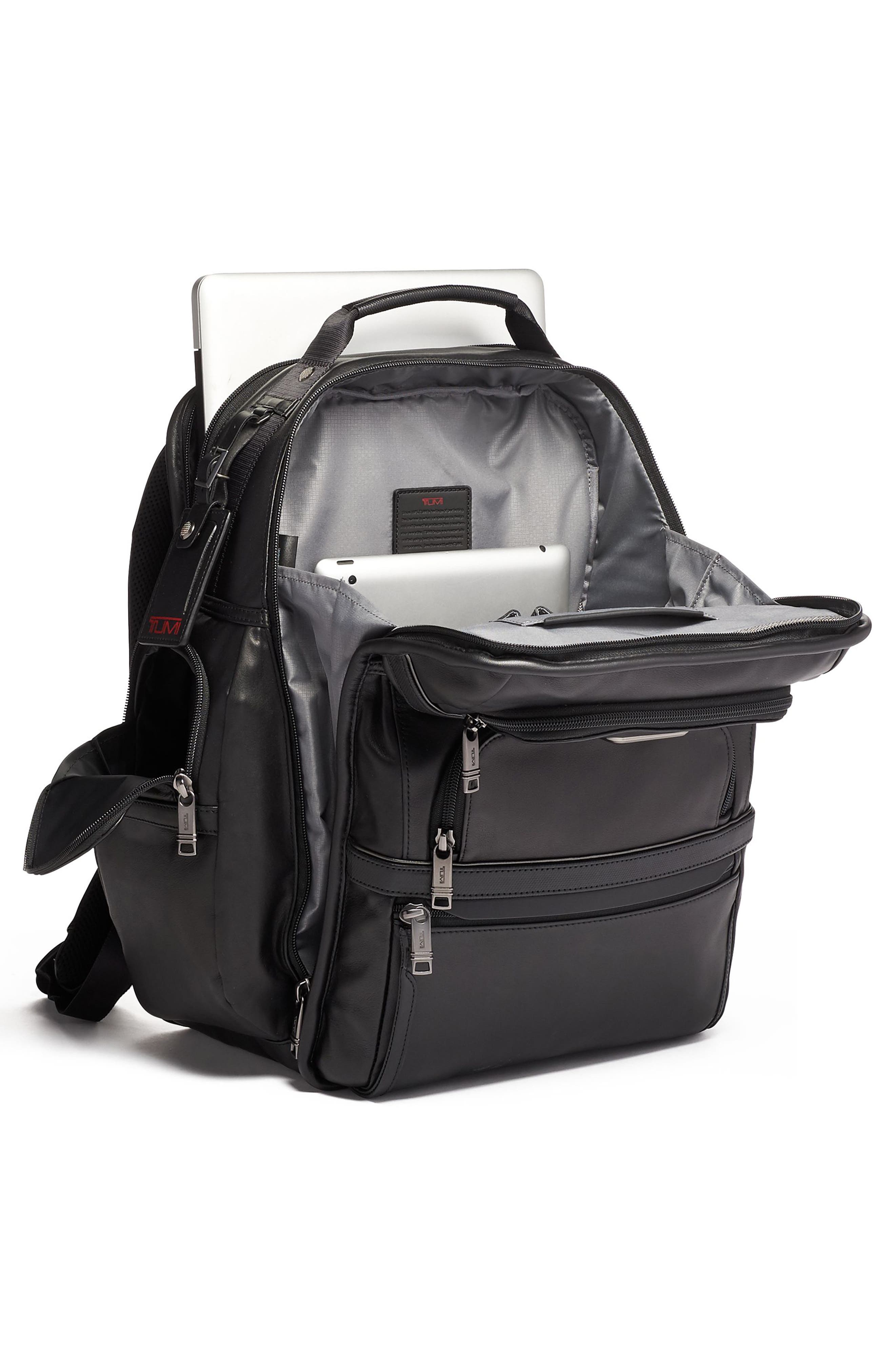 TUMI Alpha 3 Collection Leather Laptop Brief Pack, Alternate, color, 