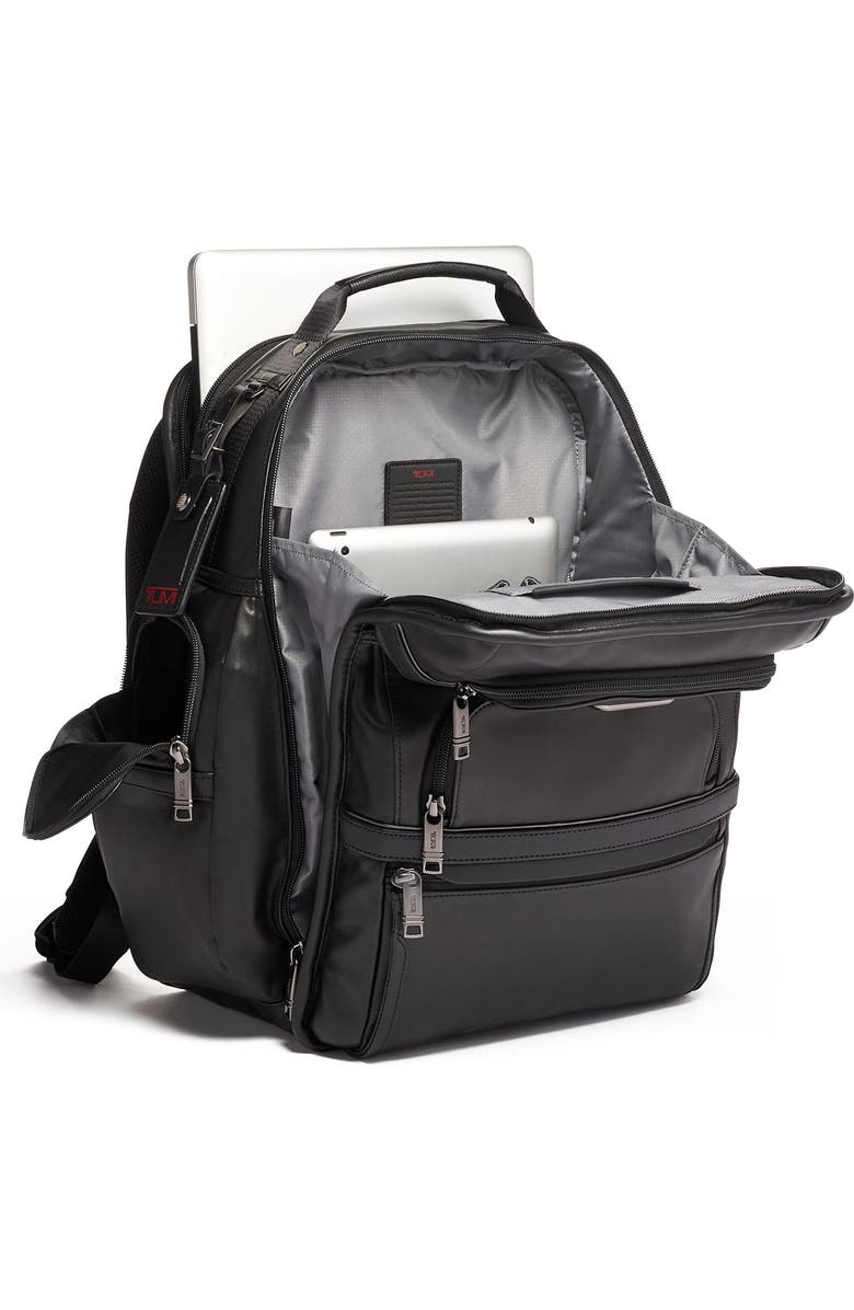 TUMI Alpha 3 Collection Leather Laptop Brief Pack, Alternate, color,