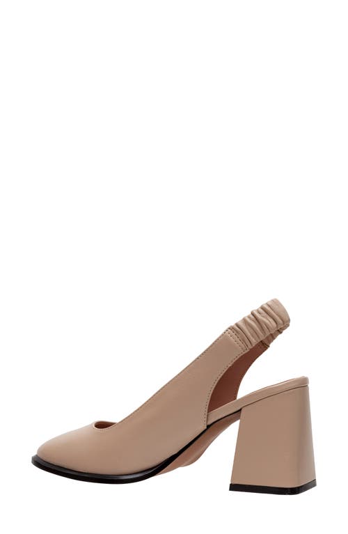 Linea Paolo Giana Block Heel Slingback Pump In Nude