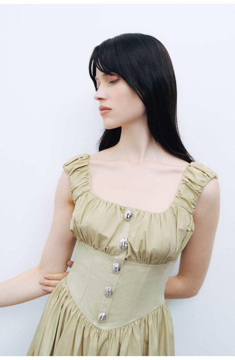 Nocturne Corset Look Mini Dress, Alternate, color, 