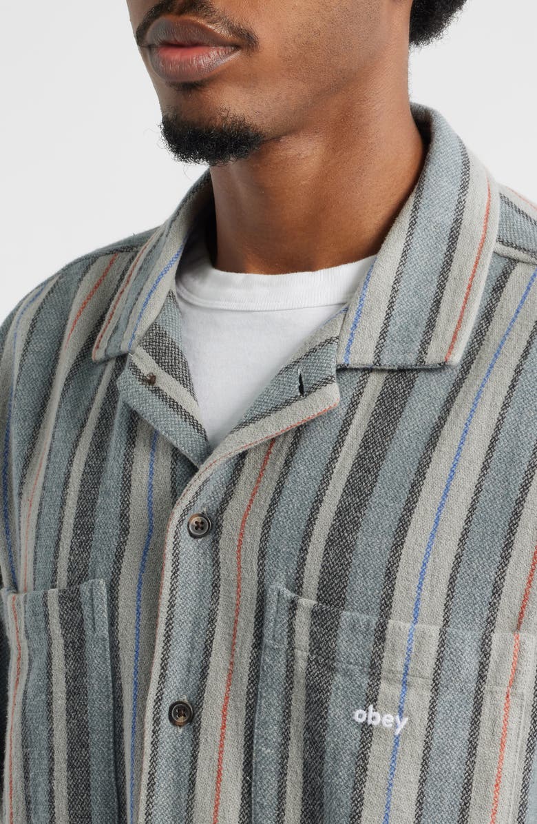 Obey Willard Long Sleeve Camp Shirt, Alternate, color, 