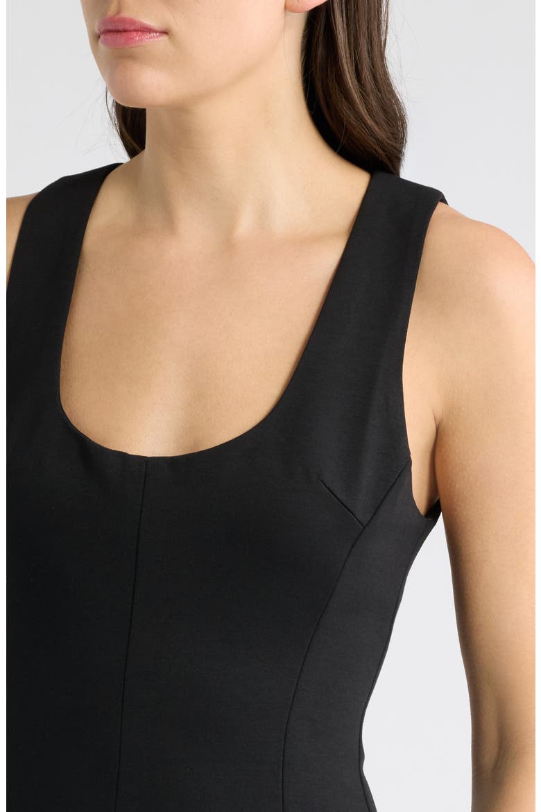 Seamed Pencil Dress, Alternate, color, BLACK