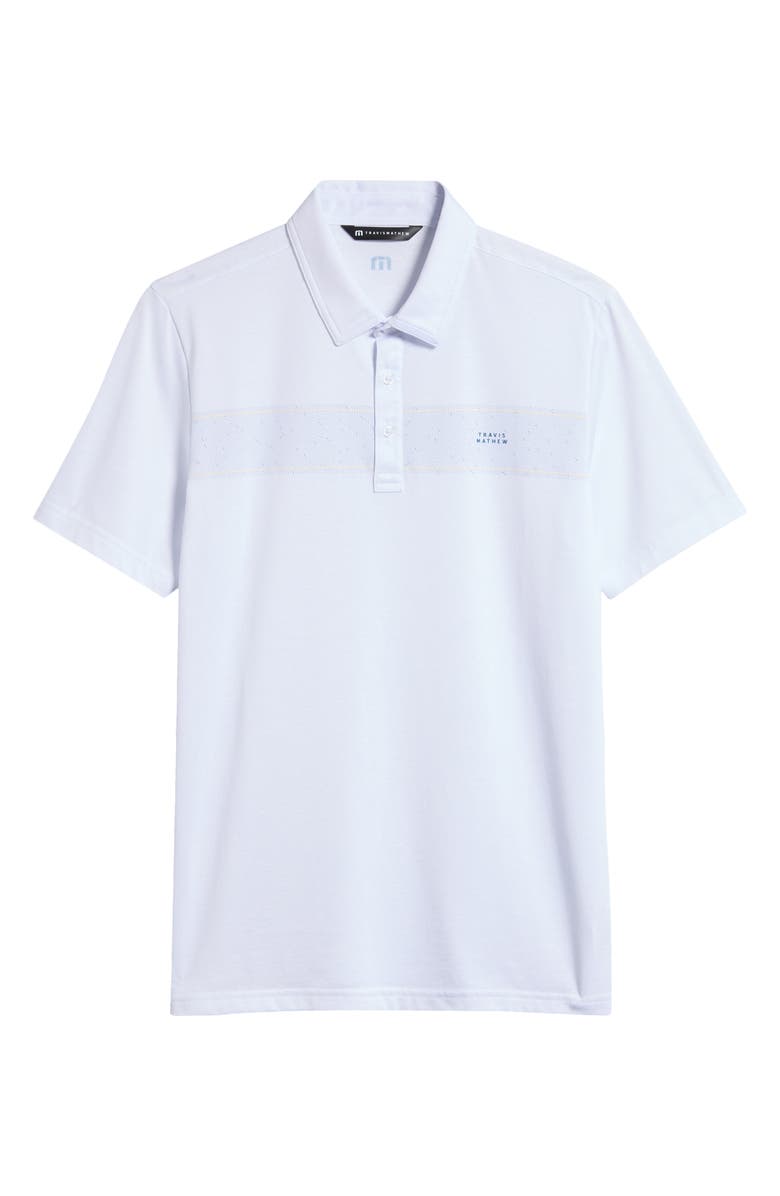 TravisMathew Deck Navigator Chest Stripe Polo, Alternate, color, White