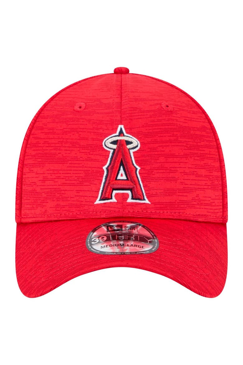 Men's New Era Red Los Angeles Angels Tech 39THIRTY Flex Hat, Alternate, color, Red