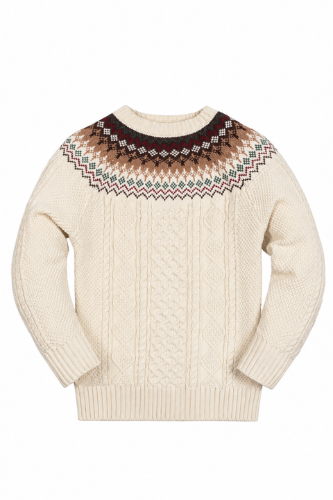 Baby Organic Cotton Cable Knit Sweater