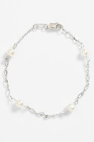 Mignonette Sterling Silver & Cultured Pearl Bracelet