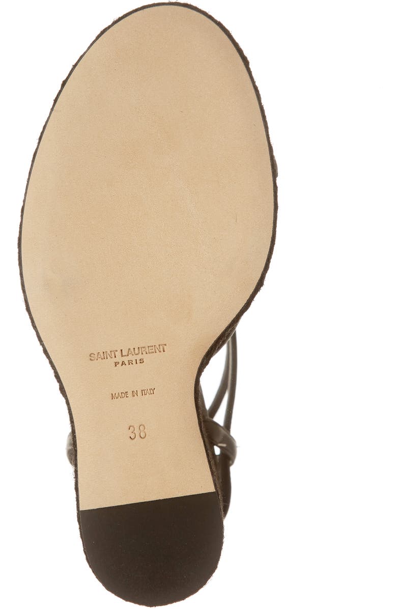 Saint Laurent Cassandra YSL Logo Wedge Sandal, Alternate, color,