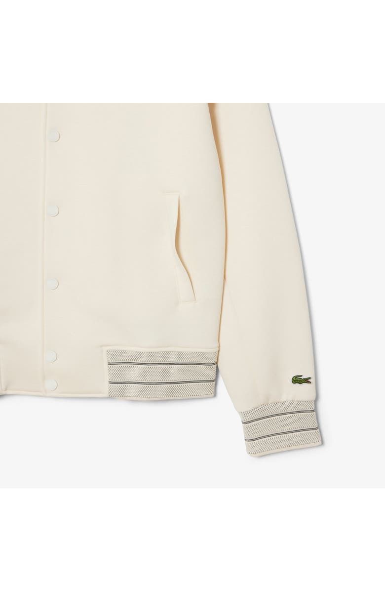 Lacoste Logo Detail Cotton Blend Bomber Jacket, Alternate, color, Lapland