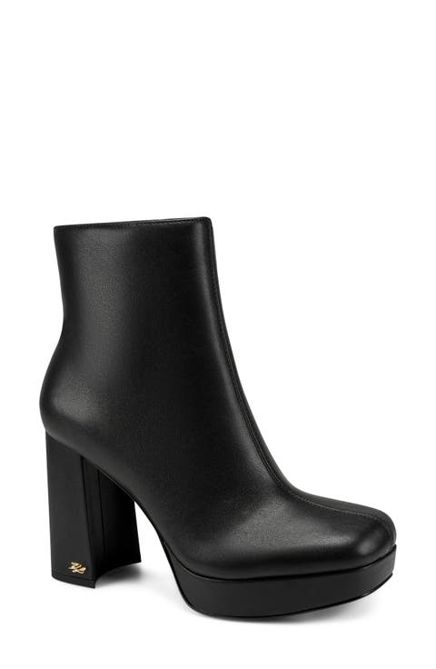 Malika Faux Leather Platform Bootie