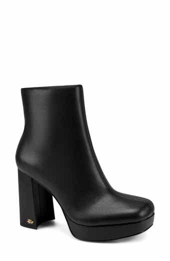Malika Faux Leather Platform Bootie