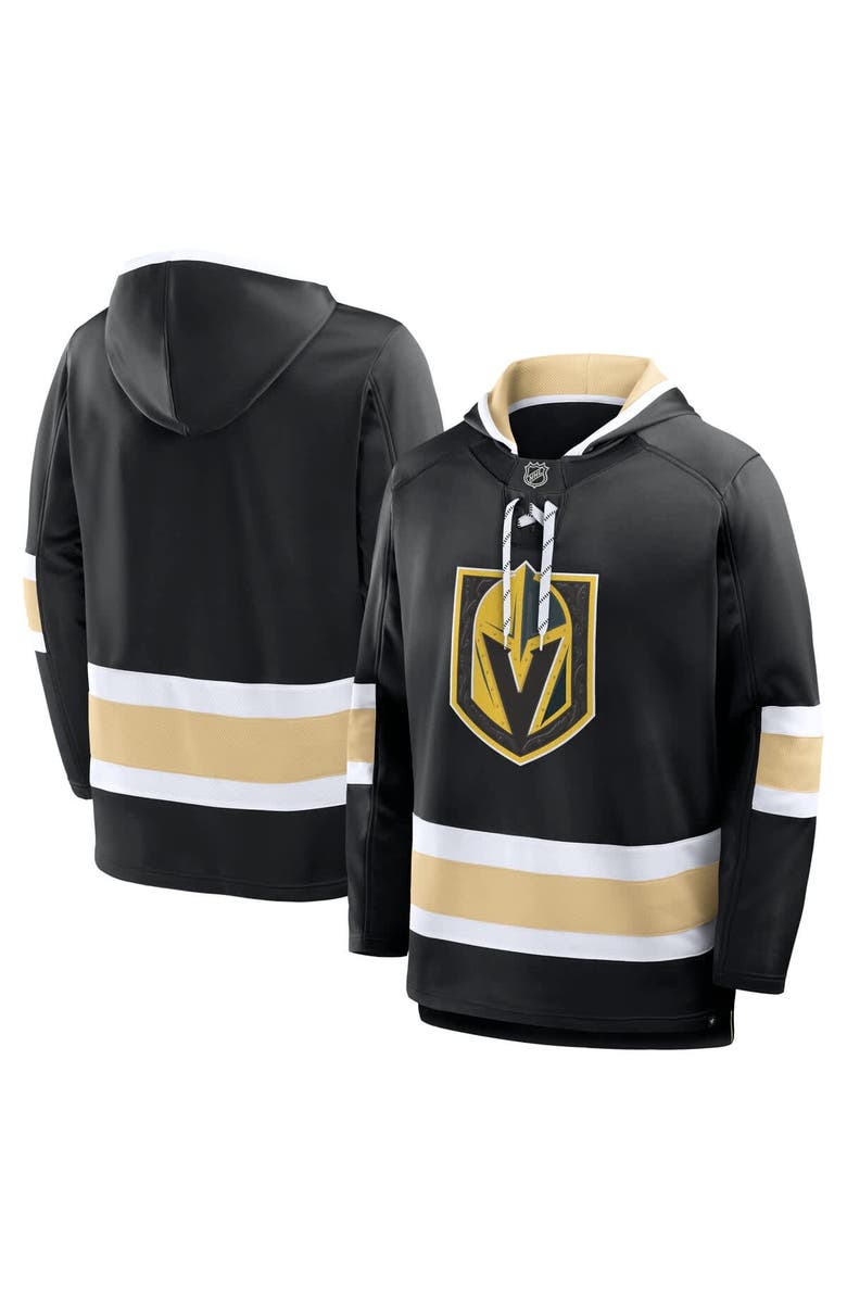 FANATICS Men's Fanatics Black Vegas Golden Knights Prime Time Fleece Hoodie, Main, color, Black