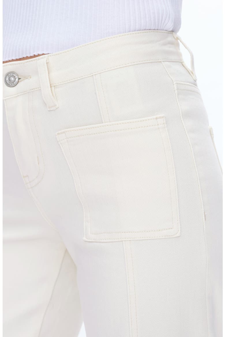 Katia Patch Pocket Wide Leg Jeans, Alternate, color, OFF WHITE