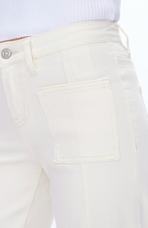 Bayeas Katia Patch Pocket Wide Leg Jeans In White