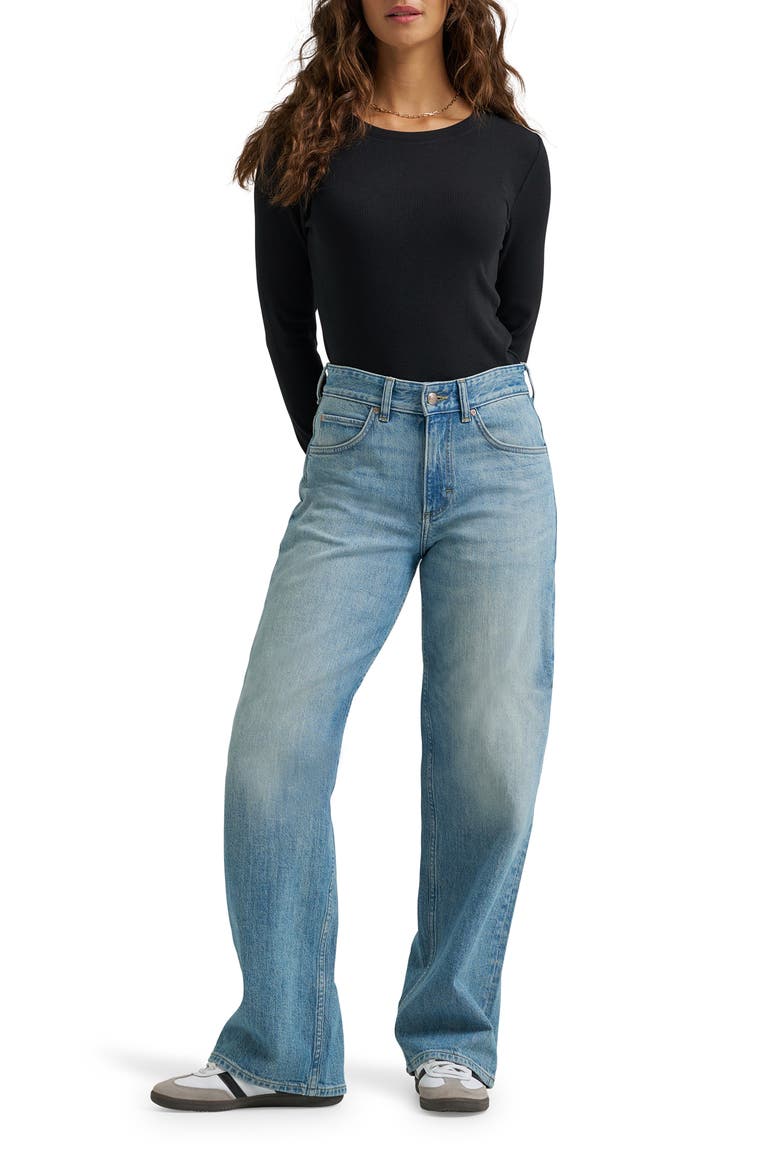Rider™ Loose Mid Rise Straight Leg Jeans, Alternate, color, SHALLOW END