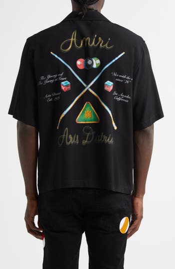【AMIRI】 BOWLING SHIRT AMIRI - Amiri Pool Cue Bowling shirt | Leam Roma - Luxury