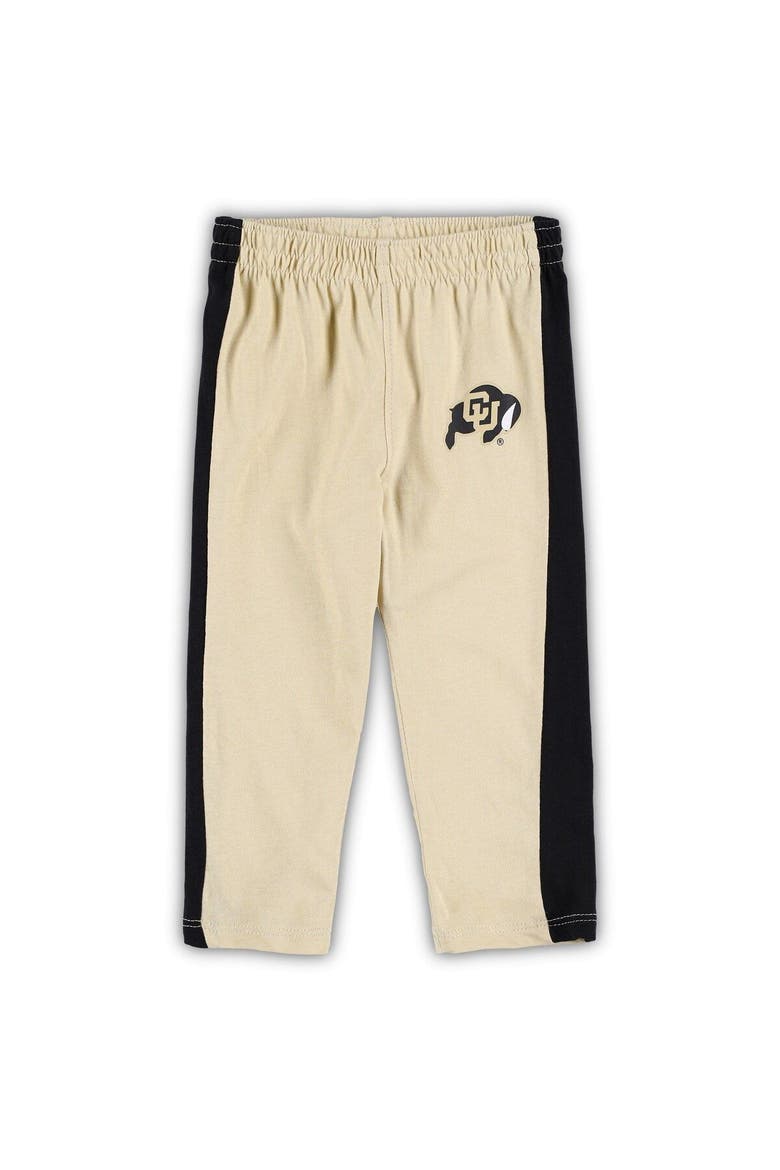 Infant Black/Gold Colorado Buffaloes Little Kicker Long Sleeve Bodysuit and Sweatpants Set, Alternate, color, Black